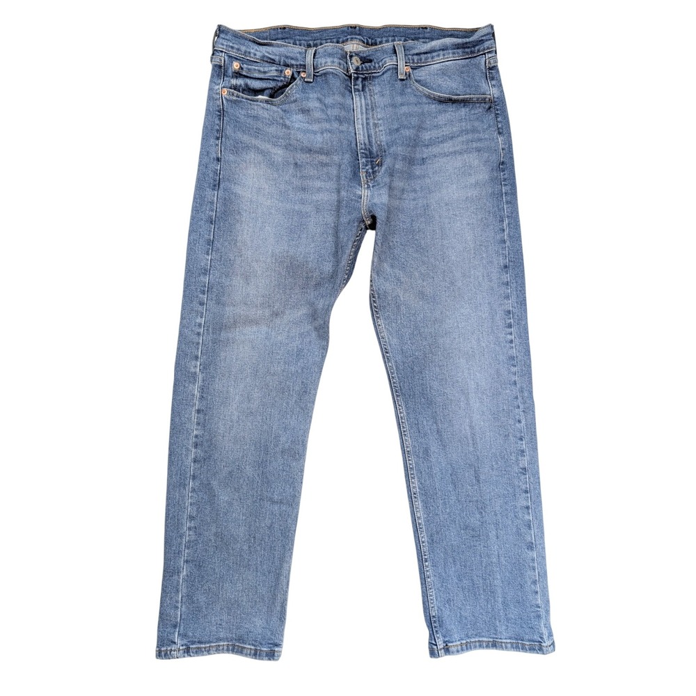 Levi's 505‎ Regular Fit Light Blue Wash Straight Leg Denim Jeans Mens Size 38x30